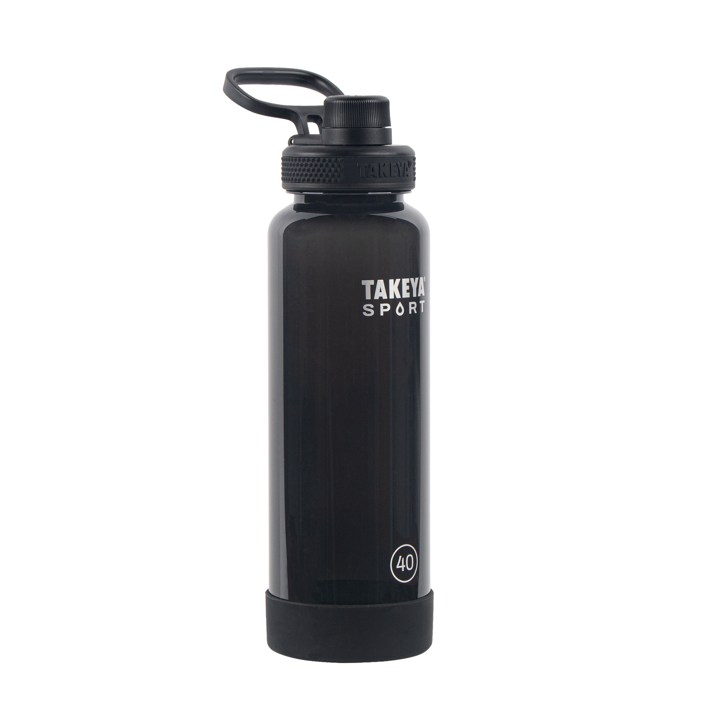 tritan-sport-water-bottle-with-spout-lid-m6 52023-TKS-Tritan-Spout-40-GrandSlamBlack-frontangle.png